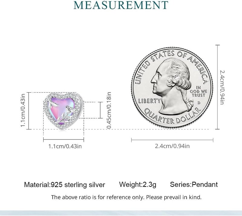 VOROCO Store Charm 925 Sterling Silver Bracelet Necklace Pendant Bead Charms Jewelry Gift for Women Mother Daughter Grandma Family Friends - Image 5